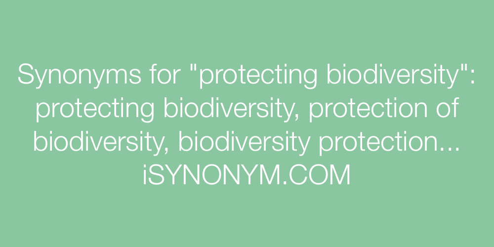 Synonyms protecting biodiversity