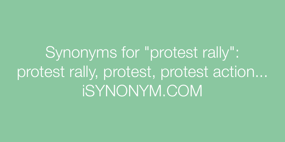 Synonyms protest rally