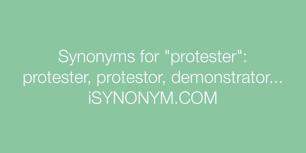 Synonyms protester