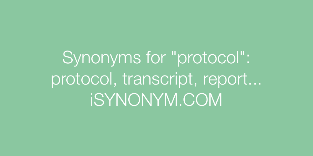 Synonyms protocol