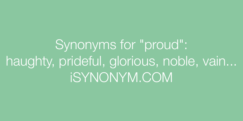 Synonyms proud