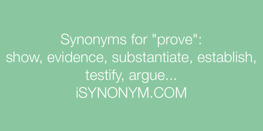 Synonyms prove