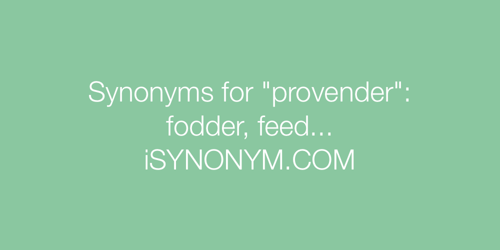 Synonyms provender