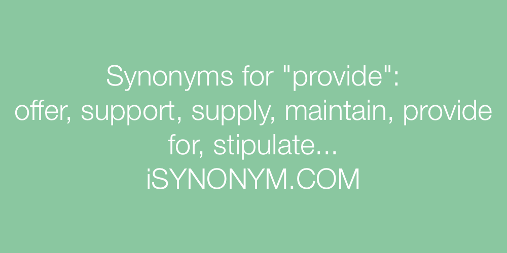 Synonyms provide