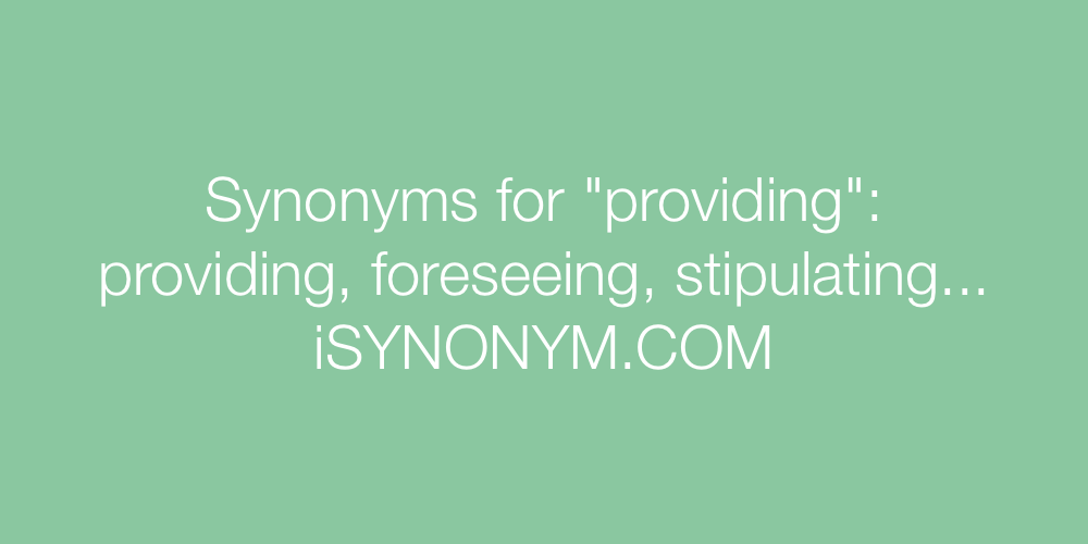 Synonyms providing