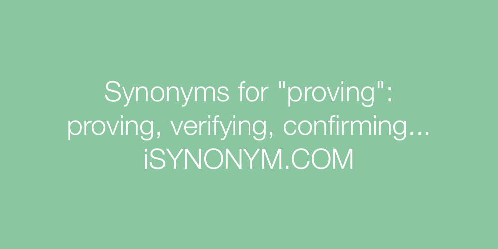 Synonyms proving