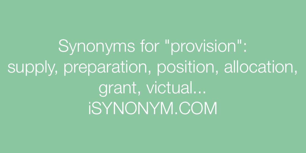 Synonyms provision