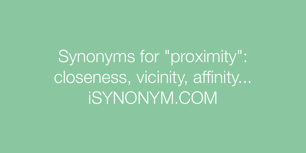 Synonyms proximity