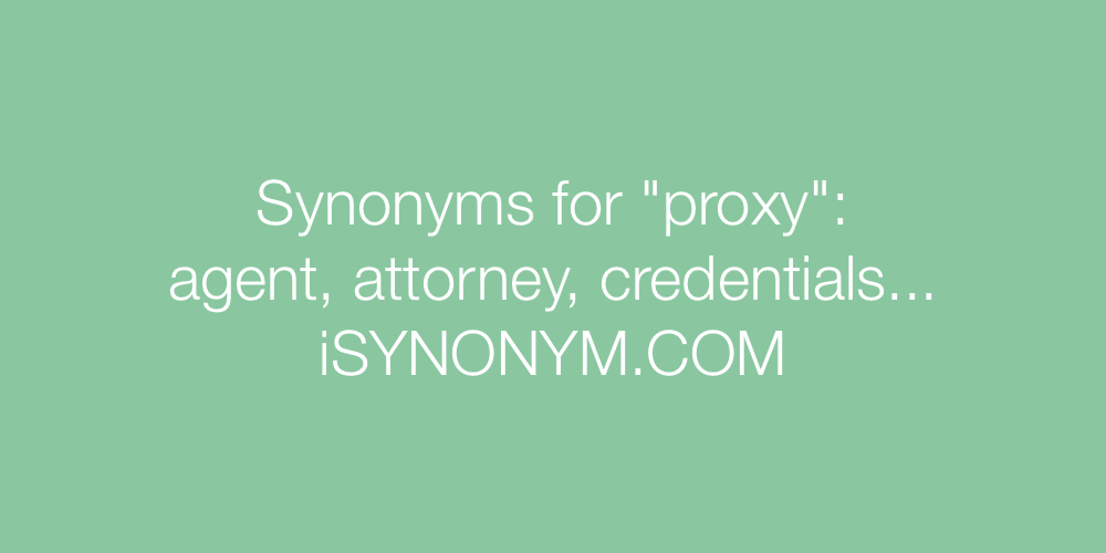 Synonyms proxy