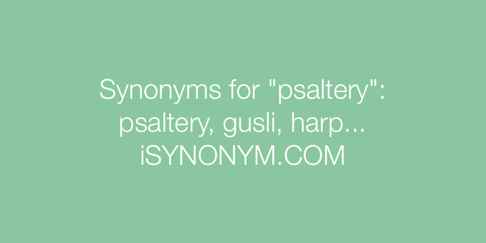 Synonyms psaltery