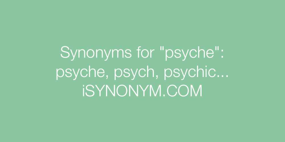 Synonyms psyche