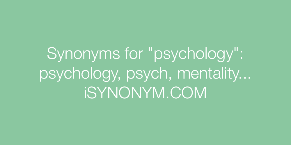 Synonyms psychology