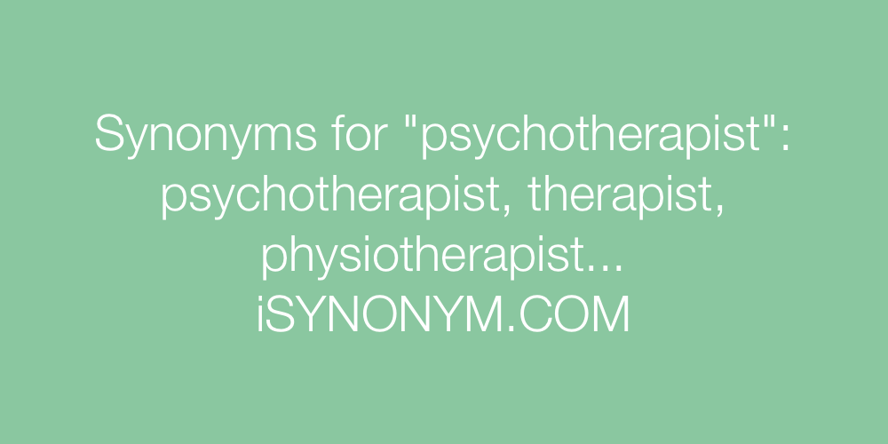 Synonyms psychotherapist
