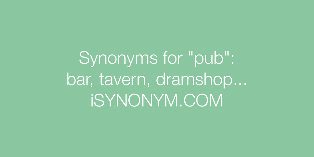 Synonyms pub