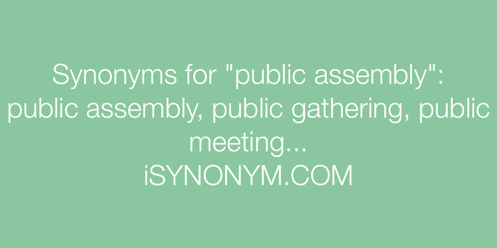 Synonyms public assembly