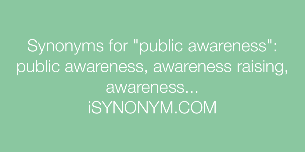 Synonyms public awareness