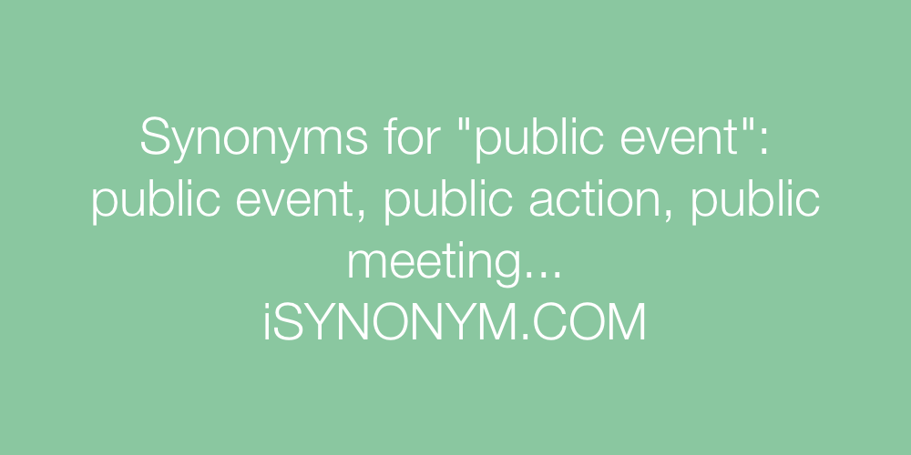 Synonyms public event