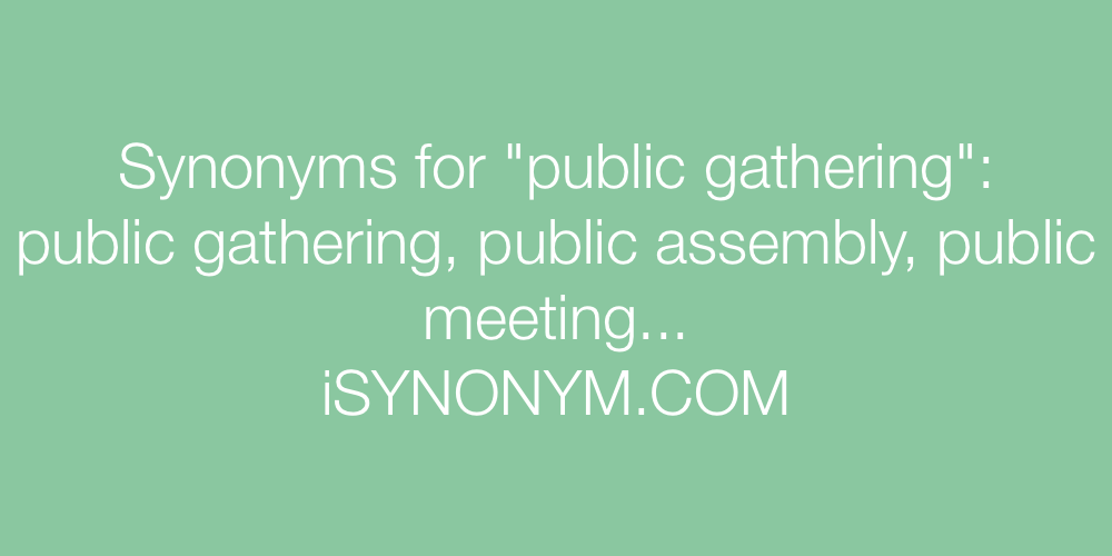 Synonyms public gathering