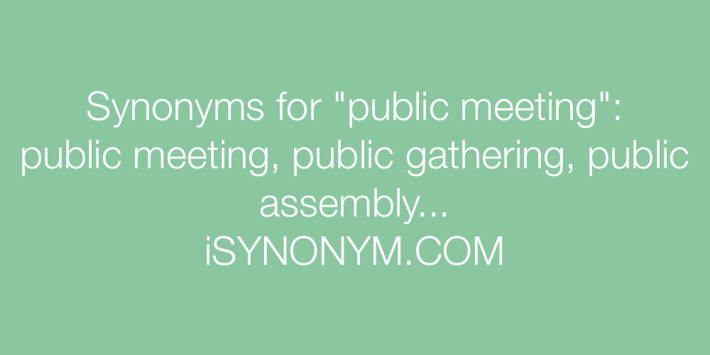Synonyms public meeting
