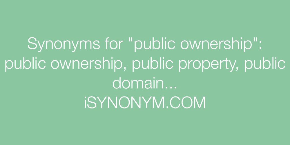 Synonyms public ownership