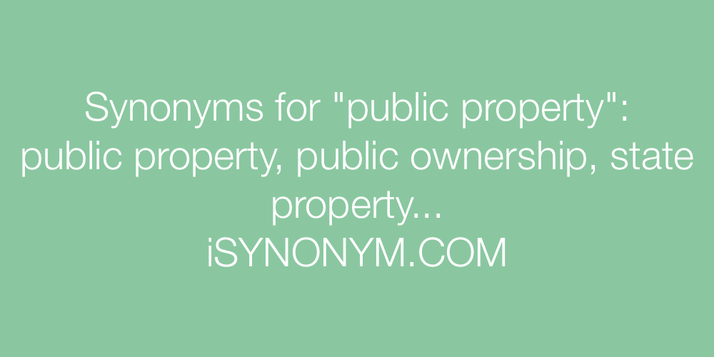 Synonyms public property