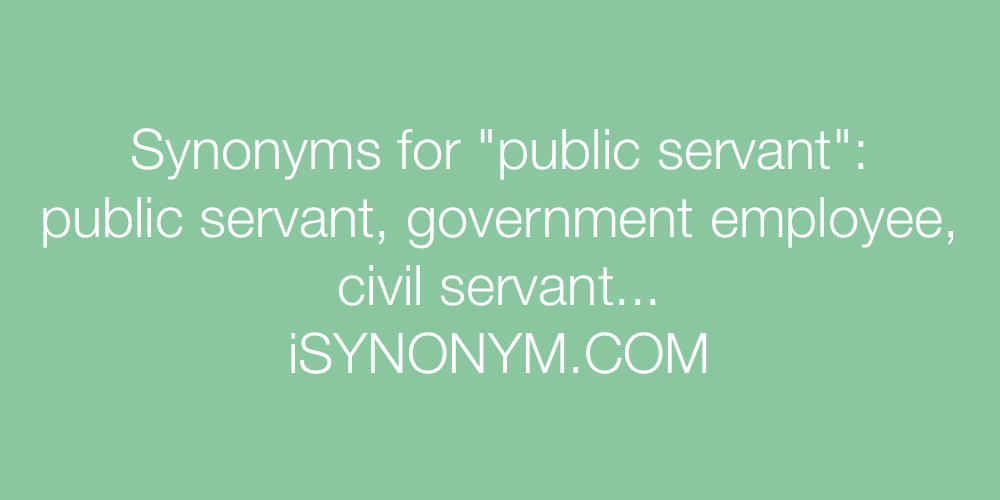 Synonyms public servant