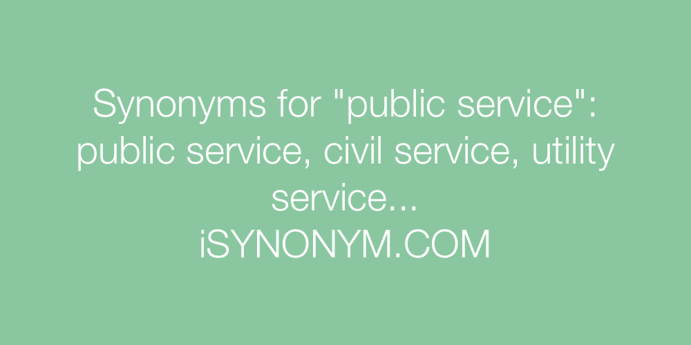 Synonyms public service