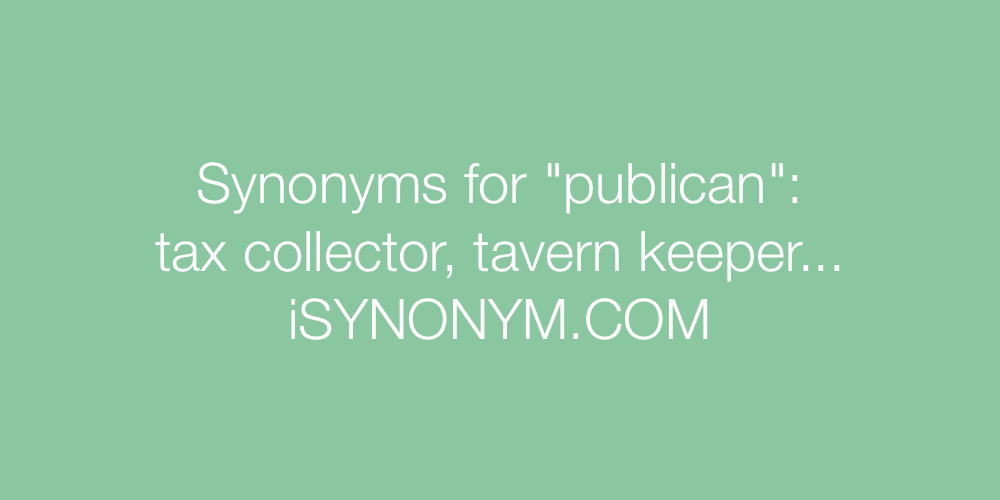 Synonyms publican