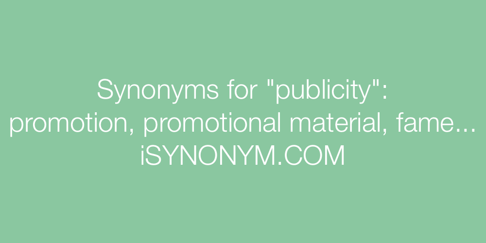 Synonyms publicity