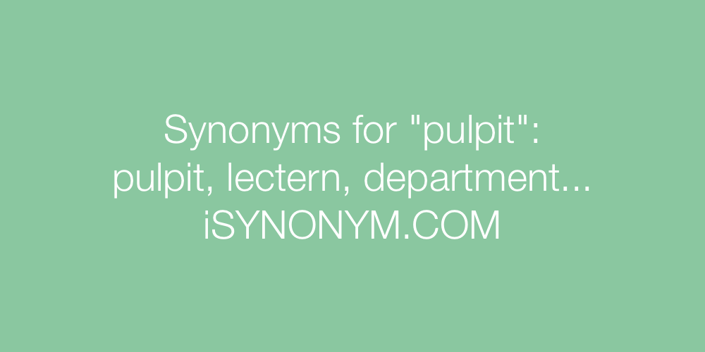 Synonyms pulpit