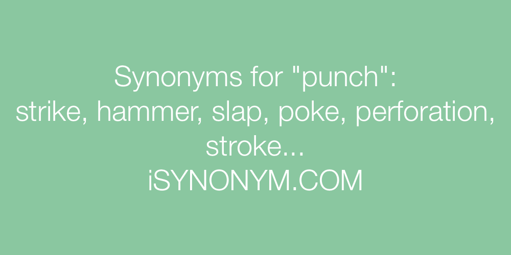 Synonyms punch