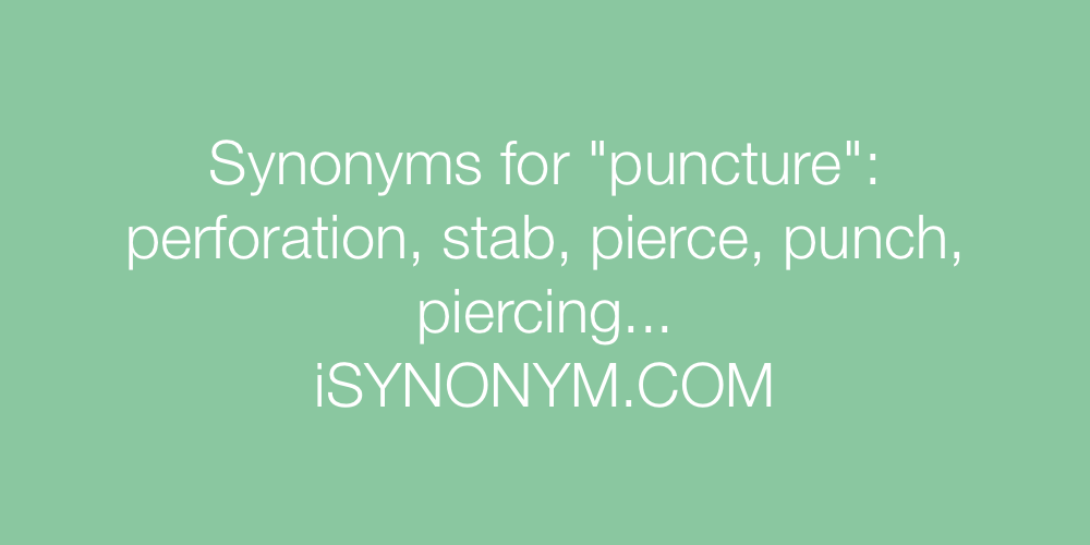 Synonyms puncture