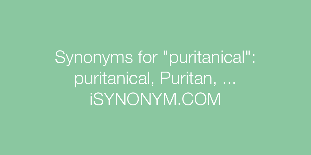 Synonyms puritanical