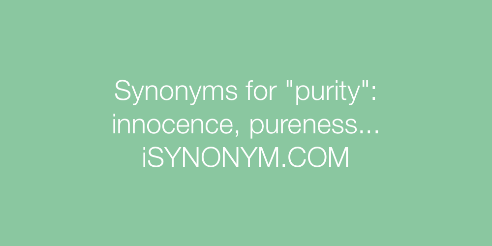 Synonyms purity