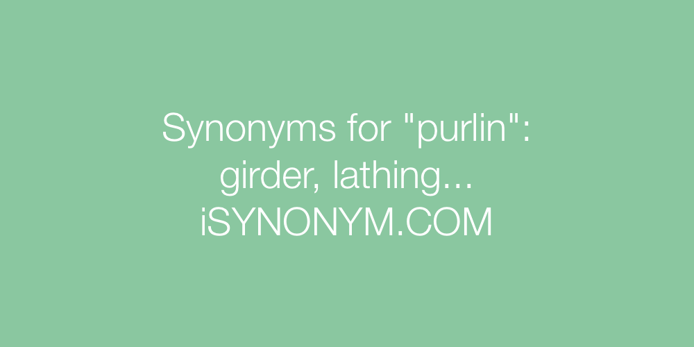 Synonyms purlin