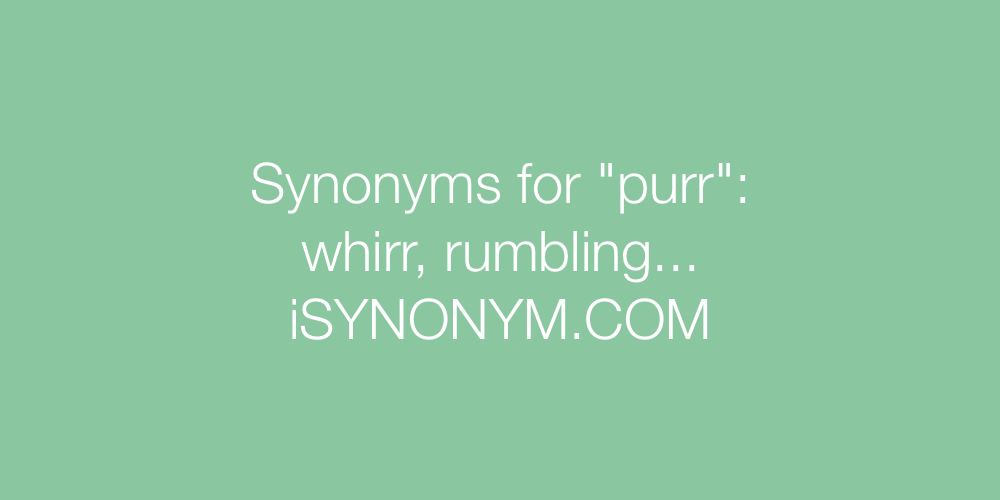Synonyms purr