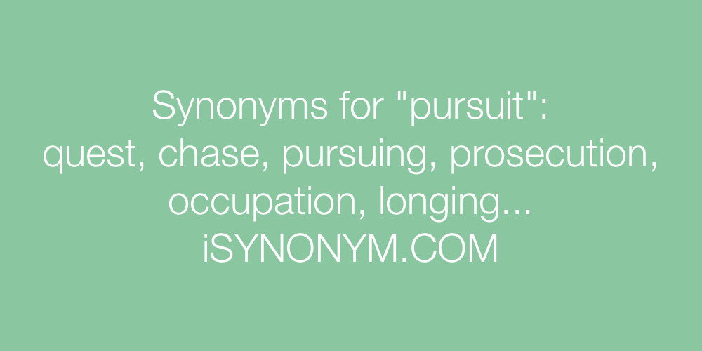 Synonyms pursuit