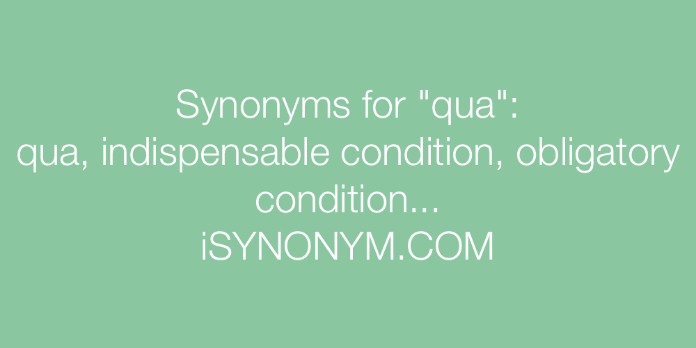 Synonyms qua