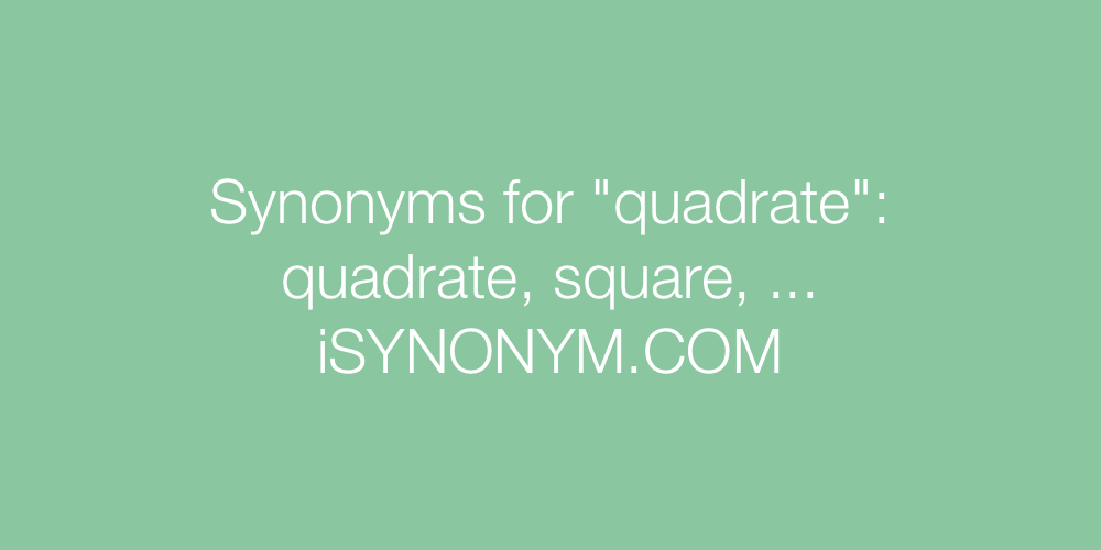 Synonyms quadrate