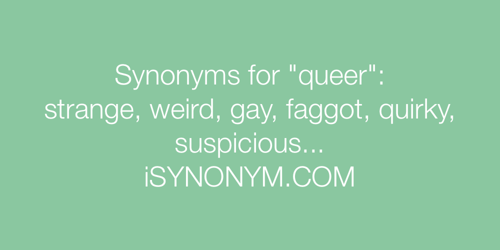 Synonyms queer