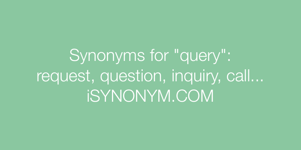 Synonyms query
