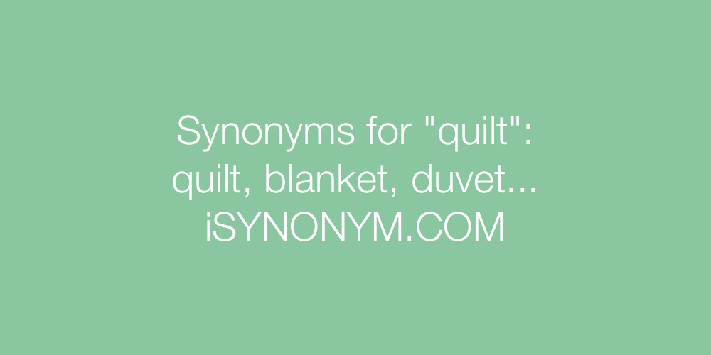 Synonyms quilt