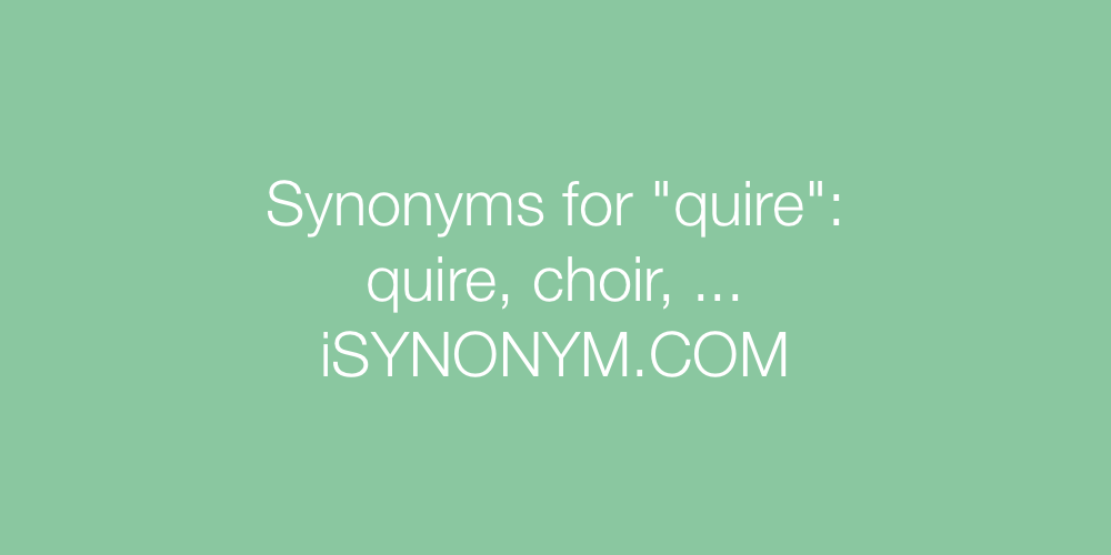 Synonyms quire