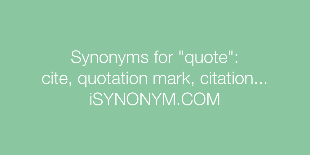Synonyms quote