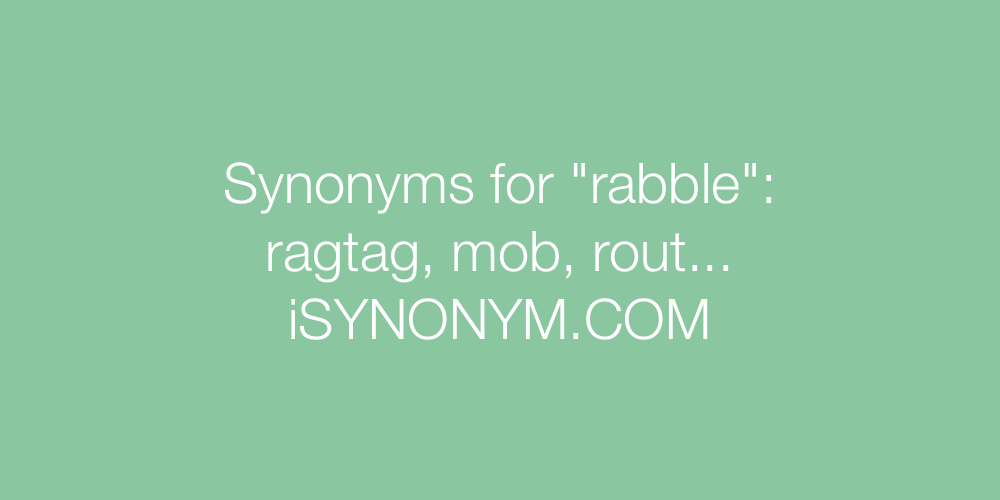 Synonyms rabble