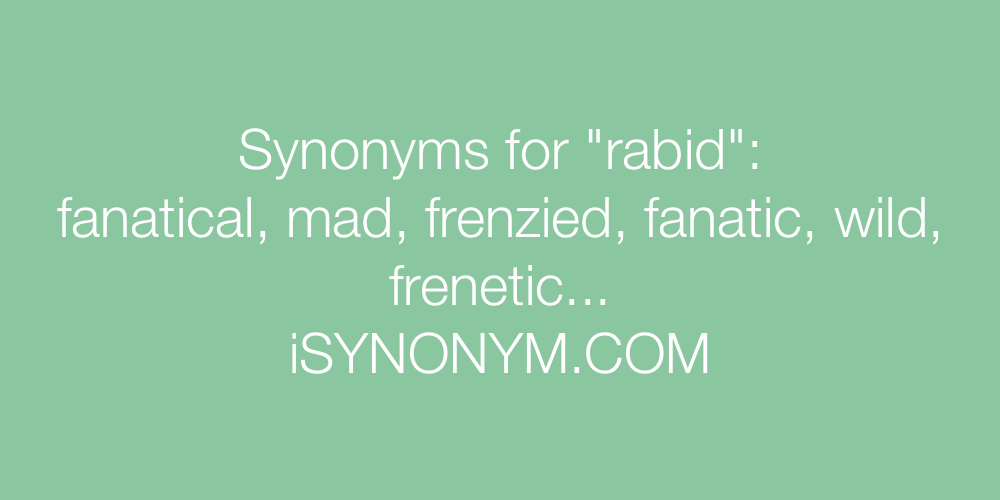 Synonyms rabid