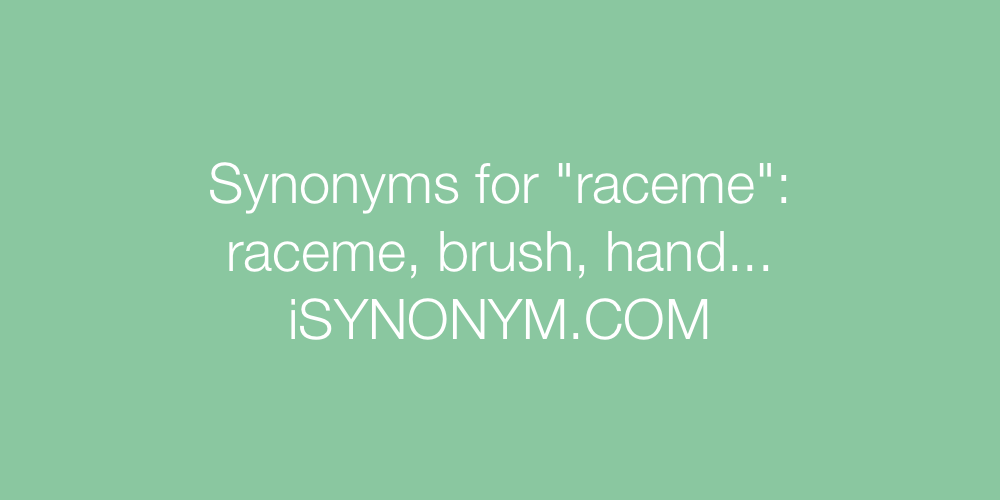 Synonyms raceme