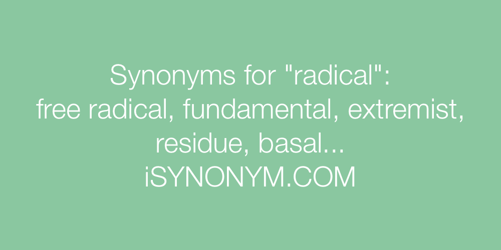 Synonyms radical