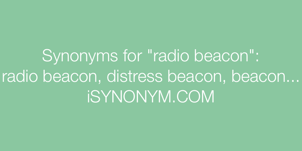 Synonyms radio beacon