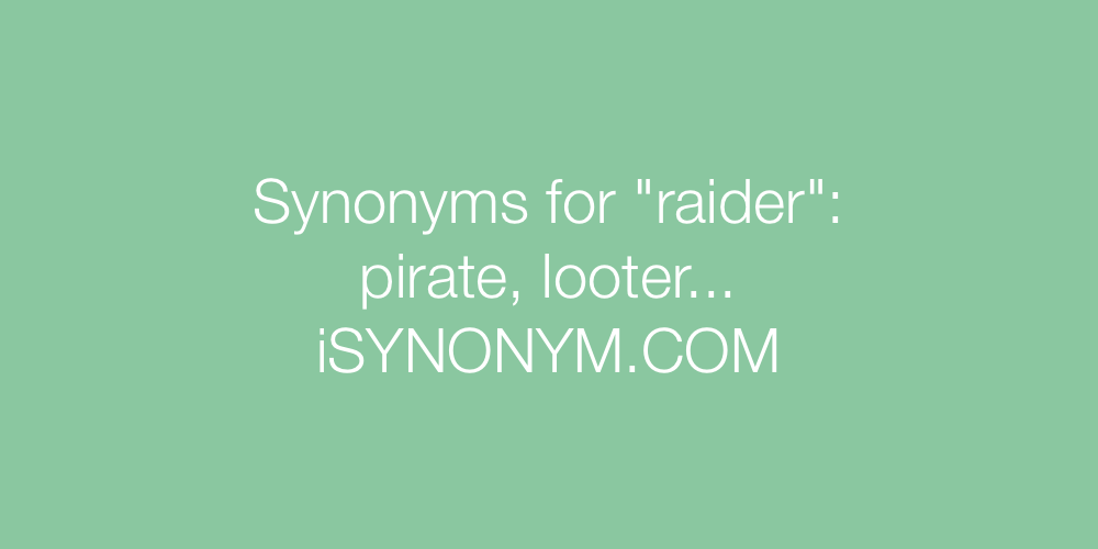 Synonyms raider